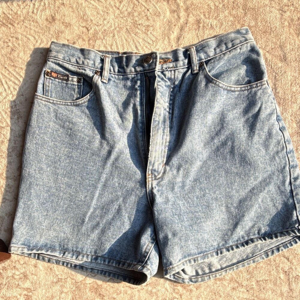Route 66 Women's Light Wash Blue Denim Shorts 11/12 Cotton 5-Pocket Button